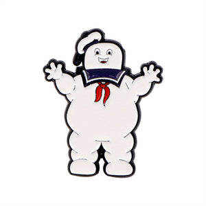 Ghostbusters Marshmallow Man Enamel Pin - Zinc Alloy Lapel Brooch