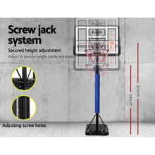 Load image into Gallery viewer, Everfit 3.05M Basketball Hoop Stand System Adjustable Height Portable Pro Blue