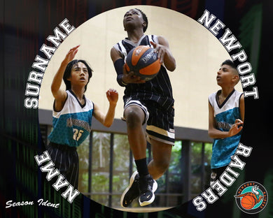Newport Raiders Basketball CIRCLE Photo