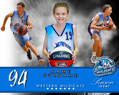 Western Wildcats Basketball ELEGANT Photo