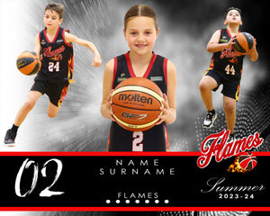 Flames Basketball ELEGANT Photo