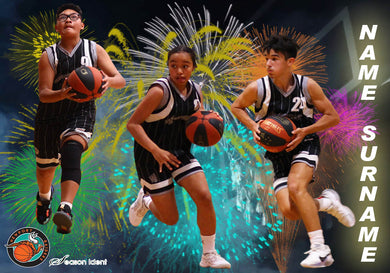 Newport Raiders Basketball FIREWORK Photo