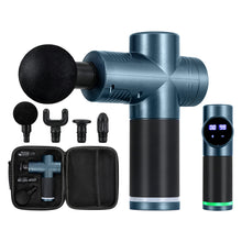 Load image into Gallery viewer, Everfit 30 Speed Massage Gun 4 Heads Vibration Muscle Massager Chargeable Blue