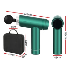 Load image into Gallery viewer, Everfit Massage Gun 30 Speed 6 Heads Vibration Muscle Massager Chargeable Green