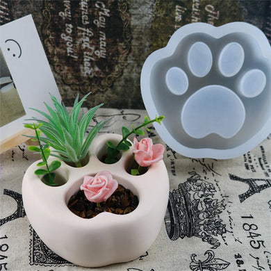 Cat Claw Flower Pot Candle Silicone Mould