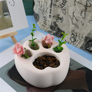 Cat Claw Flower Pot Candle Silicone Mould