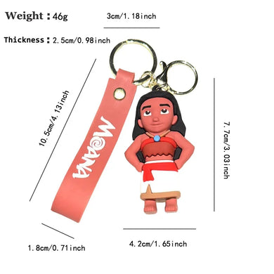 Moana 2 Cute Keychains New Disney Anime Key Ring Kids