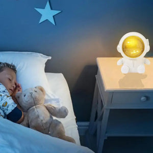 Astronaut Night Light & Piggy Bank Bedside Decor Lamps