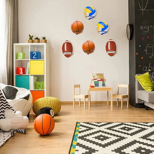 Multi-Purpose Wall Mounted Display Shelf Ball Holder