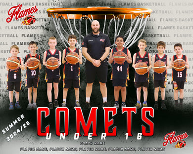 Flames Basketball Team Photo DIGITAL