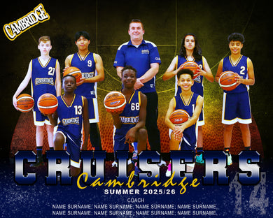 Cambridge Basketball Digital Team Photo