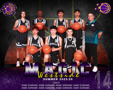 Westside Magic Basketball Digital Team Photo