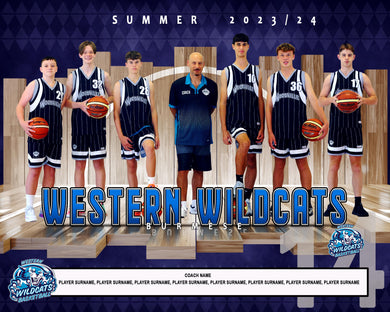 Western Wildcats Basketball Team Photo PRINT