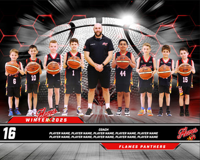 Flames Basketball Team Photo DIGITAL