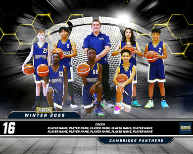 Cambridge Basketball Team Photo PRINT
