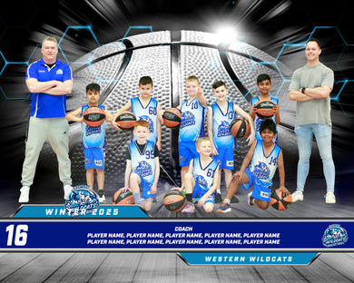 Western Wildcats Basketball Team Photo DIGITAL