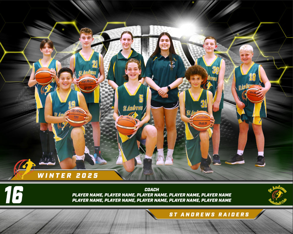 St Andrews Basketball Team Photo PRINT
