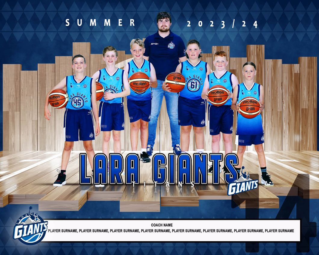 Lara Giants Basketball Team Photo PRINT