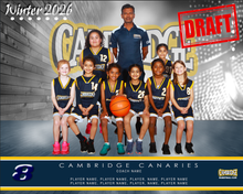 Load image into Gallery viewer, Cambridge Basketball Digital Team Photo
