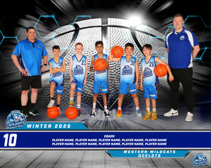 Western Wildcats Basketball Team Photo DIGITAL