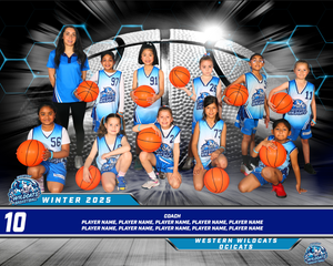 Western Wildcats Basketball Team Photo DIGITAL