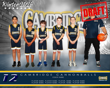 Load image into Gallery viewer, Cambridge Basketball Digital Team Photo