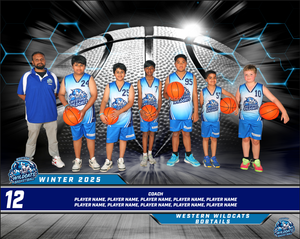 Western Wildcats Basketball Team Photo DIGITAL