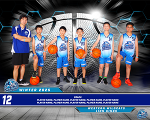 Western Wildcats Basketball Team Photo DIGITAL