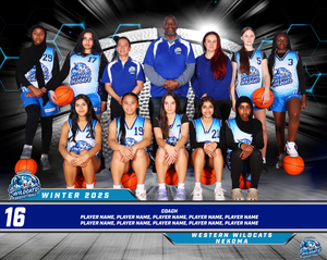 Western Wildcats Basketball Team Photo DIGITAL