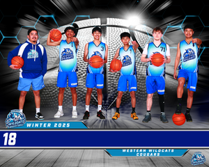 Western Wildcats Basketball Team Photo DIGITAL