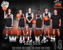 Load image into Gallery viewer, Woodville Basketball Digital Team Photo