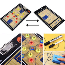 Load image into Gallery viewer, VERPEAK Foldable Basketball Coaching Board with Magnetic Number Pieces &amp; Marker Pen (Black)