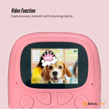 Load image into Gallery viewer, Kids Rechargeable Instant Print Camera Pink - Digital Thermal Photo Video MP3