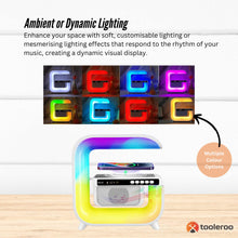 Load image into Gallery viewer, Bluetooth Rechargeable Speaker - Wireless Phone Charging LED Lamp Alarm Clock