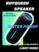 Load image into Gallery viewer, ROYQUEEN Bluetooth Speaker with LED Light,Portable bluetooth speaker with IPX7 Waterproof, Bluetooth 5.3, 20H Battery Life, 360° HD Stereo Sound