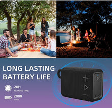 Load image into Gallery viewer, ROYQUEEN Bluetooth Speaker, Waterproof Bluetooth Speaker, Portable Bluetooth Speaker,Shower Speaker,Rich Bass HD Stereo Sound for Home, Beach, Shower, Outdoor Travel 20H Playtime (Black)