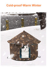 Load image into Gallery viewer, Outdoor Waterproof Cat House - Insulated, Weatherproof, Warm Shelter for Cats, Ideal for Winter Protection, Size: M 40*41cm