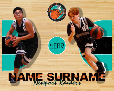Newport Raiders Basketball COURTSIDE Photo