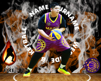 Westside Magic Basketball On Fire Photo