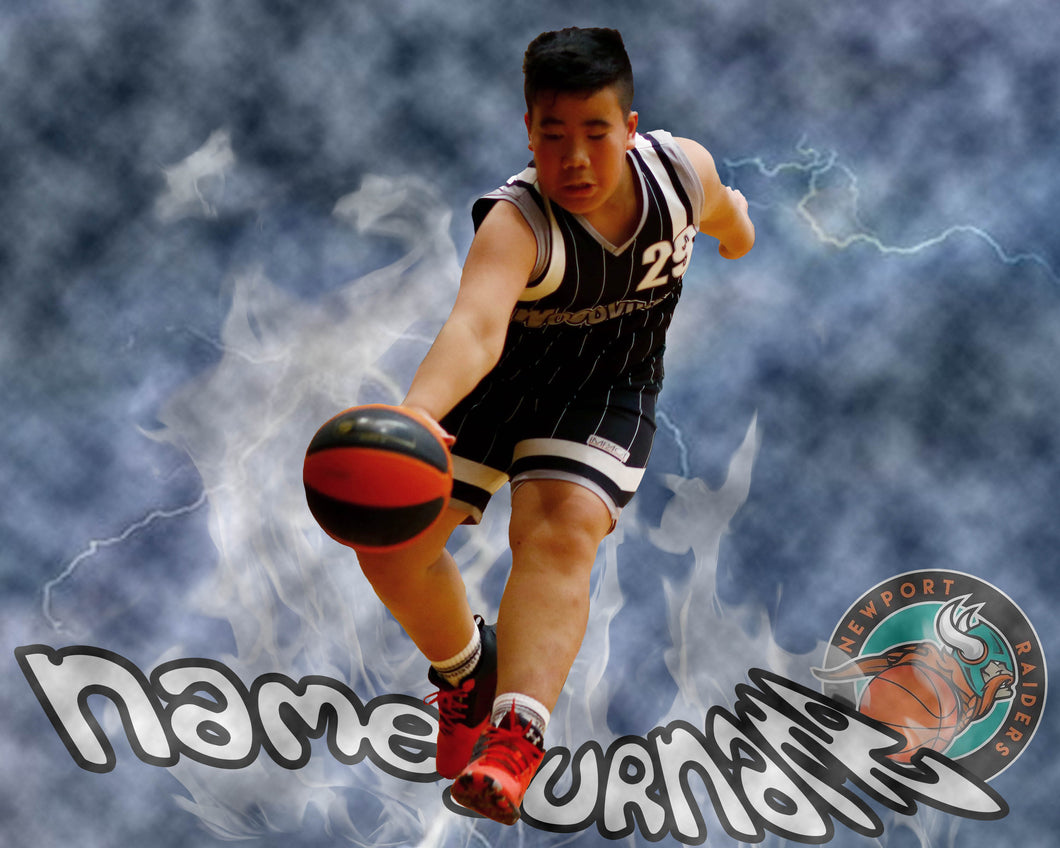 Newport Raiders Basketball Smoke Photo