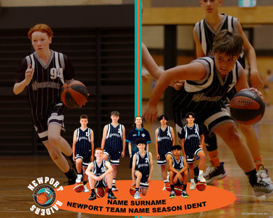Newport Raiders Basketball TEAM 2UP Photo