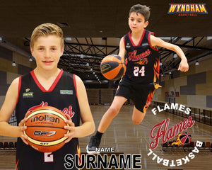 Flames Basketball A2 PLAYER FRAMES