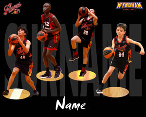 Flames Basketball A2 PLAYER FRAMES