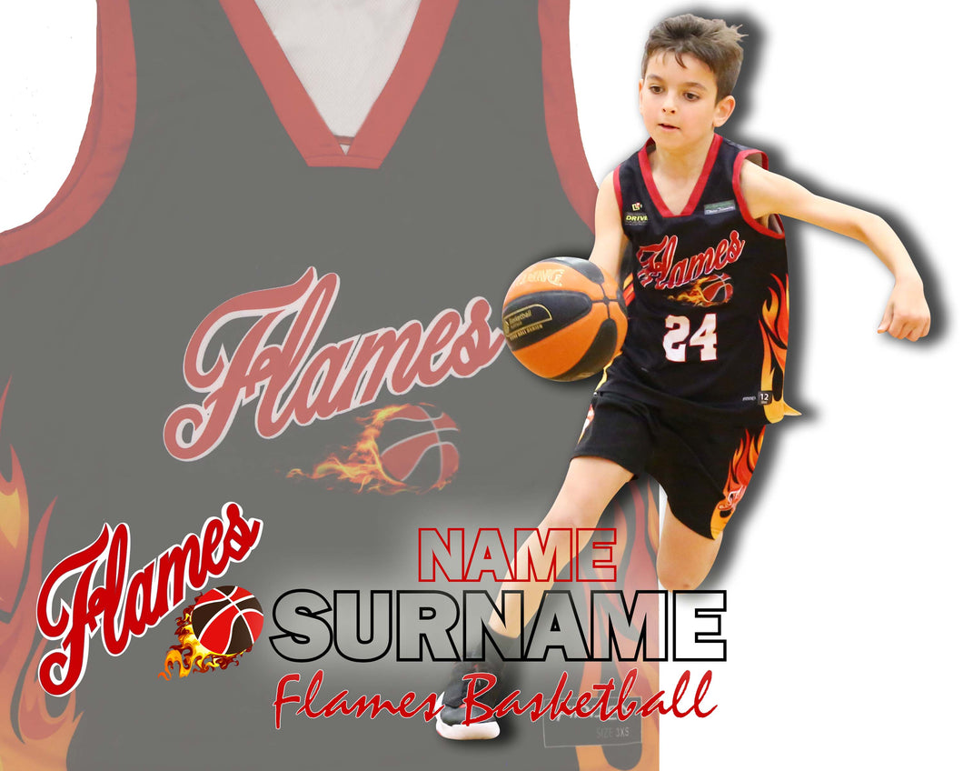 Flames Basketball IMPRINT Photo