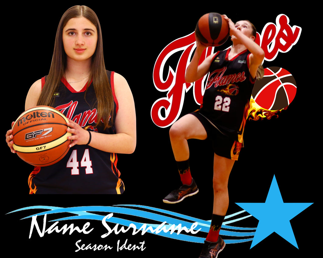 Flames Basketball STAR PORTRAIT Photo