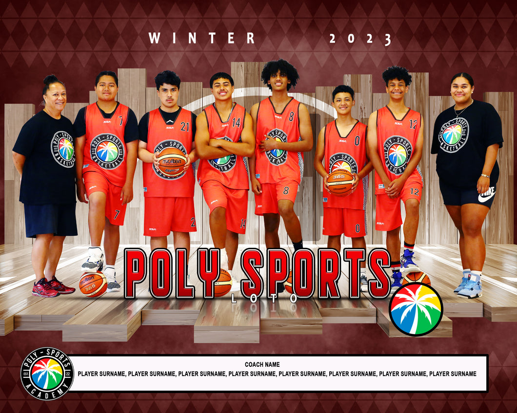 Poly Sports Basketball Team Photo DIGITAL