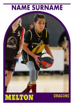Load image into Gallery viewer, Melton Dragons Basketball Trading Card Design Series