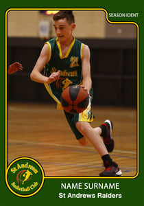 St Andrews Basketball Trading Card Photo