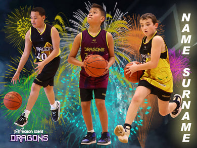 Melton Dragons Basketball FIREWORK Photo