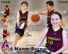 Load image into Gallery viewer, Melton Dragons Basketball A2 PLAYER FRAMES